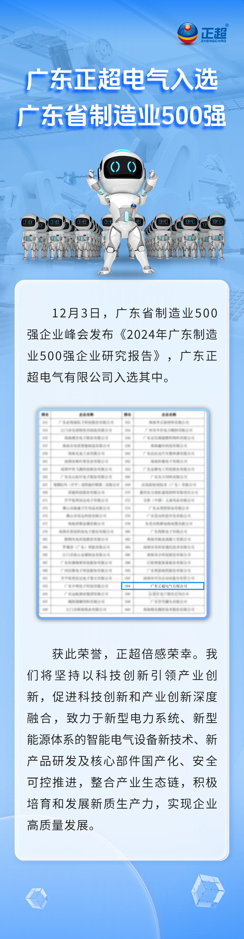 广东胜游亚洲电气入选广东省制造业500强